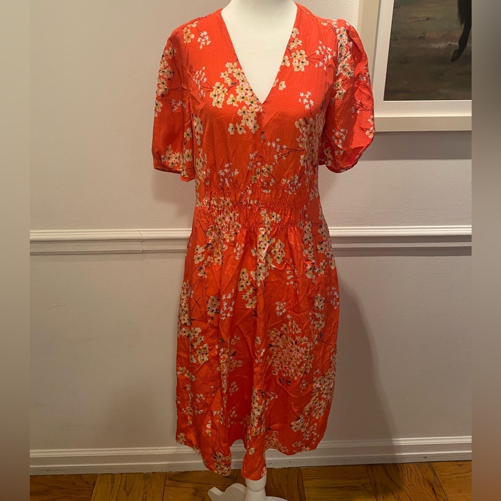 Rebecca Taylor Coral Floral Coral Dress